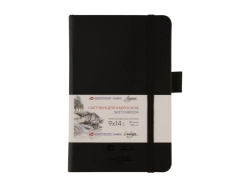 Nevskaya Palitra Academy LADOGA - sketchbook - skicák v pevné vazbě 140 g/m2 - ČERNÁ - 5 rozměrů