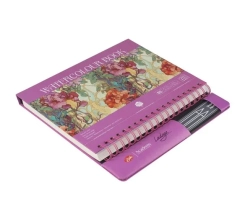Nevskaya Palitra Academy LADOGA - watercolour book 300 g/m2 - skládací skicák - PINK