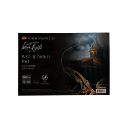 Nevskaya Palitra WHITE NIGHTS - watercolour pad 240 g/m2 - BLACK (ČERNÁ) - 2 rozměry