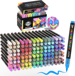 NICETY Acrylic Brush Markers - akrylové fixy - sada 120 ks