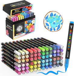 NICETY Acrylic Brush Markers - akrylové fixy - sada 72 ks
