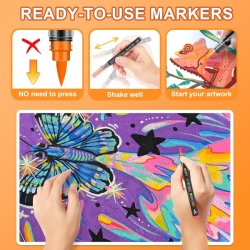 NICETY Acrylic Paint Markers - sada 180 ks