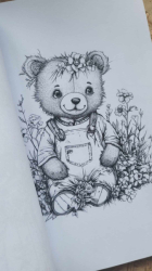 Nostalgische Teddys I: Malbuch für Kinder und Erwachsene
