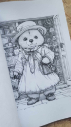 Nostalgische Teddys I: Malbuch für Kinder und Erwachsene
