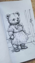Nostalgische Teddys I: Malbuch für Kinder und Erwachsene