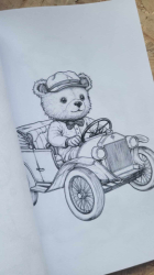 Nostalgische Teddys I: Malbuch für Kinder und Erwachsene