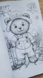 Nostalgische Teddys I: Malbuch für Kinder und Erwachsene