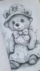 Nostalgische Teddys II: Malbuch für Kinder und Erwachsene
