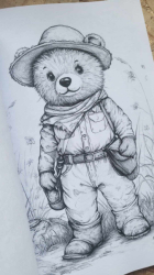 Nostalgische Teddys II: Malbuch für Kinder und Erwachsene
