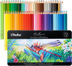 Ohuhu Halawa  Color pencils - umělecké pastelky v kovové krabičce - 72 kusů 