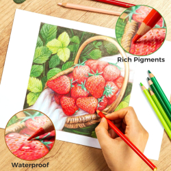 Ohuhu Halawa  Color pencils - umělecké pastelky v kovové krabičce - 72 kusů 