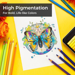 Ohuhu Halawa  Color pencils - umělecké pastelky v kovové krabičce - 72 kusů 