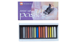 OLKI Petersburg - Artists´ Soft Pastels - měkké kulaté pastely - sada 16 ks - PORTRÉT č.21