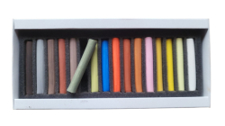 OLKI Petersburg - Artists´ Soft Pastels - měkké kulaté pastely - sada 16 ks - PORTRÉT č.21