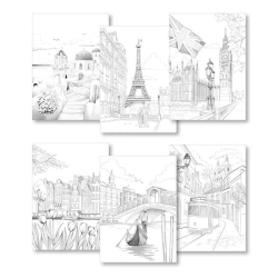 Omalovánky Clairefontaine Odelia Cities - Emmanuelle Colin - A4 (20 listů)