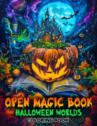 Open Magic Book 6 - Halloween Worlds Coloring Book - Max Brenner