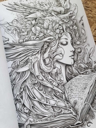 Open Magic Book Grayscale Coloring Book - Max Brenner 