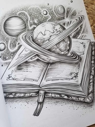 Open Magic Book Grayscale Coloring Book - Max Brenner 