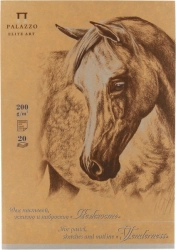 PALAZZO Elite Art - skicák na pastel a tužky - (200 g/m2, A4) - TENDERNESS - KRAFT (Kůň)