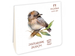 PALAZZO Elite Art - Watercolor sketchbook - akvarelový papír 100% bavlna - (200 g/m2, 15 x 15 cm) - LITTLE BIRD