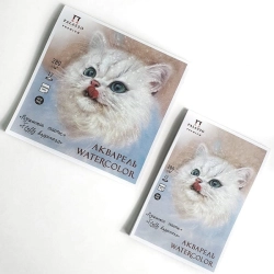 PALAZZO Premium - Watercolor eggshell - akvarelový papír skořápka - (280 g/m2, 20 x 20 cm) - FLUFFY HAPPINESS