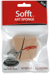 PanPastel Sofft Art Sponge Wedge - sada nanášecích houbiček  - KLÍNOVITÁ - 3 ks