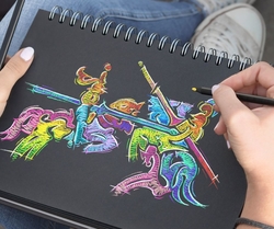 Faber-Castell BLACK EDITION pastelky - NEON - sada 12 ks