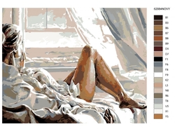 Malování podle čisel - Pohled z okna - 40 x 50 cm - obtížnost 2 (snadné)