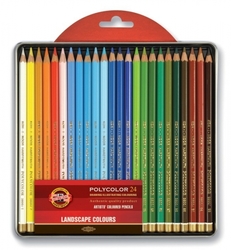 Umělecké pastelky Koh-i-noor POLYCOLOR - KRAJINA 24 ks