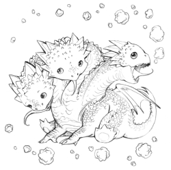 Pop manga Dragons and other magically mythical creatures Coloring Book - Camilla D'Errico - polské vydání
