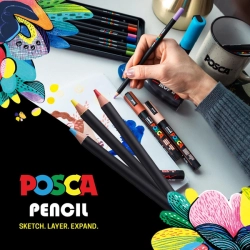 POSCA (UNI) umělecké pastelky - sada 48 ks