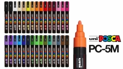 POSCA (UNI) Dekorační popisovač 5M - 29 barev včetně metalických