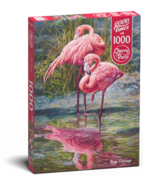 Puzzle Cherry Pazzi Good Times - Bingo Flamingo Plameňáci - 1000 dílků