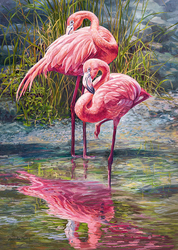 Puzzle Cherry Pazzi Good Times - Bingo Flamingo Plameňáci - 1000 dílků