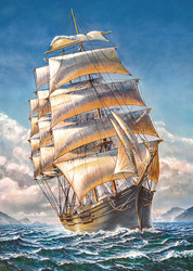 Puzzle Cherry Pazzi Good Times - Sailing the WR Grace - PLACHETNICE  - 1000 dílků