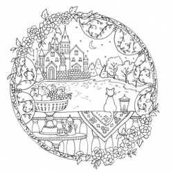 Romantic Country 1- A Fantasy Coloring Book - Eriy - JAPONSKO