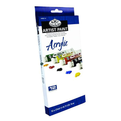 Royal & Langnickel  ACRYLIC - akrylové barvy v tubě - 12 x 21 ml