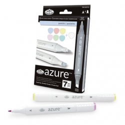 Royal & Langnickel AZURE Twin Marker - oboustranný fix - PASTELS - sada 7 ks