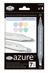 Royal & Langnickel AZURE Twin Marker - oboustranný fix - PASTELS - sada 7 ks