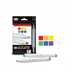 Royal & Langnickel AZURE Twin Marker - oboustranný fix - PRIMARY - sada 7 ks