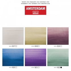 Royal Talens AMSTERDAM Pearl set - akrylové barvy v tubě - sada 6 x 20 ml - perleťové barvy