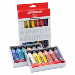 Royal Talens AMSTERDAM Standard series - akrylové barvy v tubě - sada 12 x 20 ml