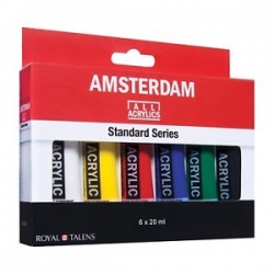 Royal Talens AMSTERDAM Standard series - akrylové barvy v tubě - sada 6 x 20 ml