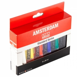 Royal Talens AMSTERDAM Standard series - akrylové barvy v tubě - sada 6 x 20 ml