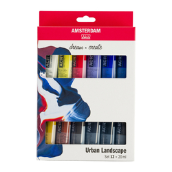 Royal Talens AMSTERDAM Urban Landscape - akrylové barvy v tubě - sada 12 x 20 ml