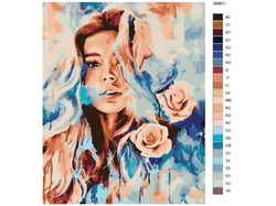 Malování podle čisel - Růžová žena - 40 x 50 cm - obtížnost 2 (snadné)