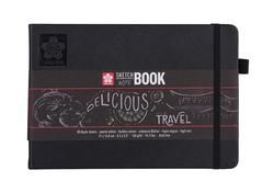 SAKURA sketch BLACKBOOK - skicák v pevné vazbě - černé listy - 140 g/m2 - různé rozměry