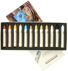 SENNELIER Artists Iridescent Oil Pastels  - metalické olejové pastely - 12 ks