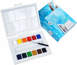 SENNELIER la petite Aquarelle Fine Student - studentské akvarelové barvy - 12 ks půlpánvičky