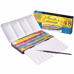 SENNELIER - Mistrovské akvarelové barvy l'Aquarelle - 48 ks půlpánvičky
